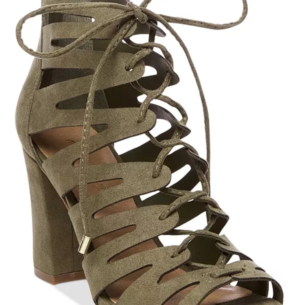 Madden Girl
Banner Lace-Up Sandals Olive Size 8M Pre-owned